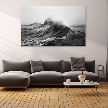 Black and White Ocean Painting